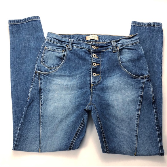 Be TWEEN 10.5” High Rise Button Fly Skinny Jeans - Picture 3 of 8